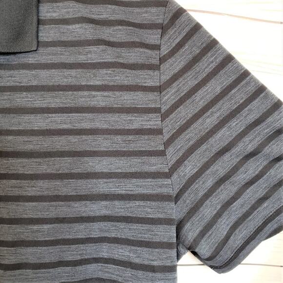 Perry Ellis Stripe Three Button Spread Collar Golf Polo XL - Picture 6 of 7